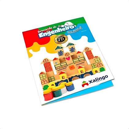 Brinquedo Engenheiro Eco Paint 122 Peças com 6 Tintas Guache e 1 Pincel Educativo Pintura Madeira Xalingo - 52780 Imagem de Brinquedo Engenheiro Eco Paint 122 Peças com 6 Tintas Guache e 1 Pincel Educativo Pintura Madeira Xalingo - 52780