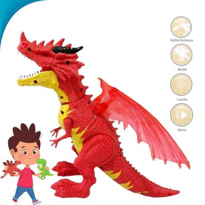 Imagem de Brinquedo Fantasia Medieval Dragão Com Luz Presente Dia Das Crianças Entrega Expressa