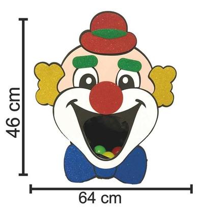 Imagem de Brinquedo Festa Junina Boca Palhaço Gigante + 5 Bolas Alvo