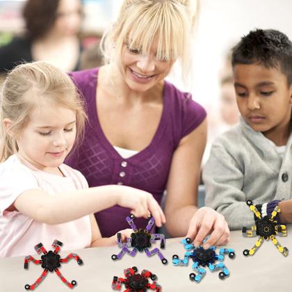 Imagem de Brinquedo Fidget Spinners JYXT Robot Spinner DIY para alívio de estresse, pacote com 16 unidades