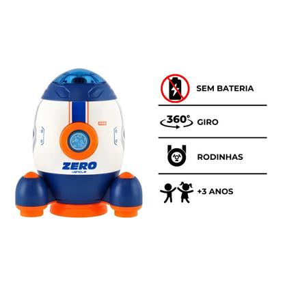 Imagem de Brinquedo Foguete Espacial Infantil com Astronauta Azul
