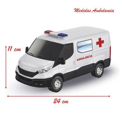 Imagem de Brinquedo Furgão Van Resgate Ambulância Iveco Daily
