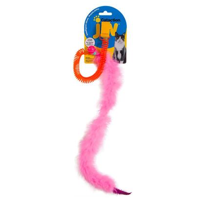 Imagem de Brinquedo Gato Interativo Featherlite Springy JW com Penas Coloridas e Catnip