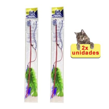 Imagem de Brinquedo Gatos Varinha Com Pena Guizo Divertido - 2 Unids