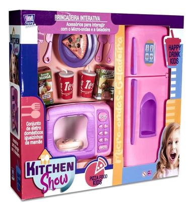 Imagem de Brinquedo Geladeira E Microondas Kitchen Show Cozinha