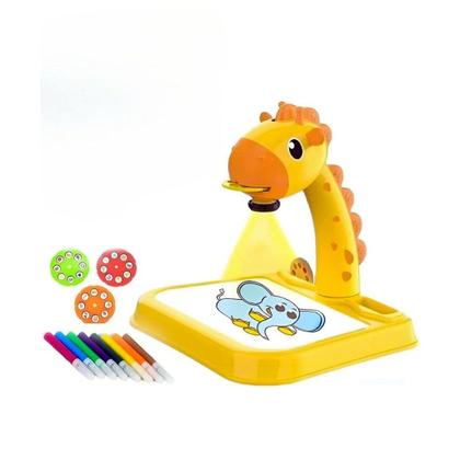 Imagem de Brinquedo Girafa Projetora de Figuras Mesa De Desenho Infantil Com Canetinhas