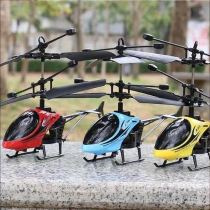 Imagem de Brinquedo Helicóptero drone de Controle Remoto Recarregável