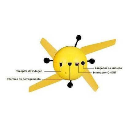 Imagem de Brinquedo Helicóptero Mini Smile Cóptero Sensor Art Brink 3262