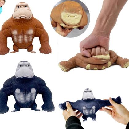 Imagem de Brinquedo Indestrutível Macaco Boneco Squish Apertar Estica orangotango Toys Antiestresse
