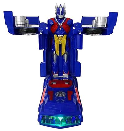 Imagem de Brinquedo Infantil 2 em 1 Caminhão Vira Robô Transformers Com Som e Luzes Bate e Volta