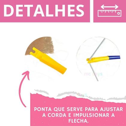Imagem de Brinquedo Infantil Arco E Flecha Rosa Com Alvo Mira Certa