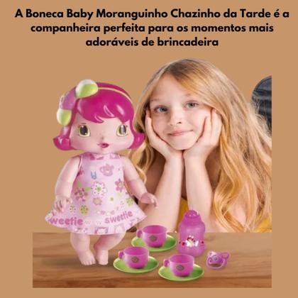 Imagem de Brinquedo Infantil Baby Boneca Moranguinho Chazinho da Tarde Mimo 4003