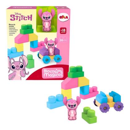 Imagem de Brinquedo Infantil Blocos Mágicos Disney Angel Elka 24 Angel