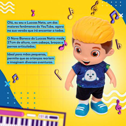 Imagem de Brinquedo Infantil Boneco Lucas Neto Aventureiro Que Fala