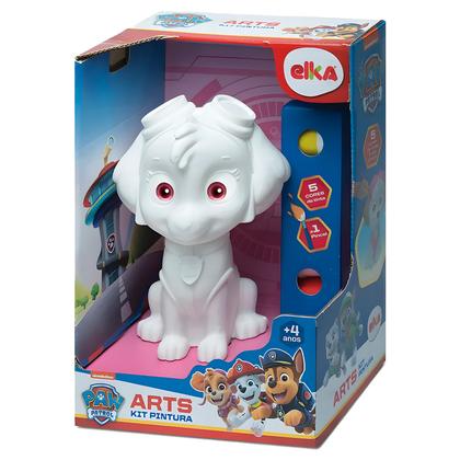 Imagem de Brinquedo Infantil Boneco Skye Patrulha Canina Para Colorir e Pintar Com Tinta Guache - Elka