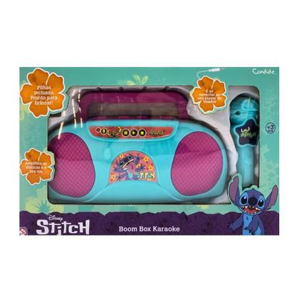 Imagem de Brinquedo Infantil Boombox Karaokê Stitch Disney - Candide