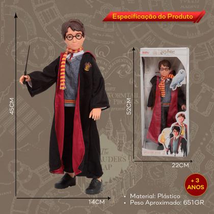 Imagem de Brinquedo Infantil Bruxo Harry Potter Figura Realista Grande