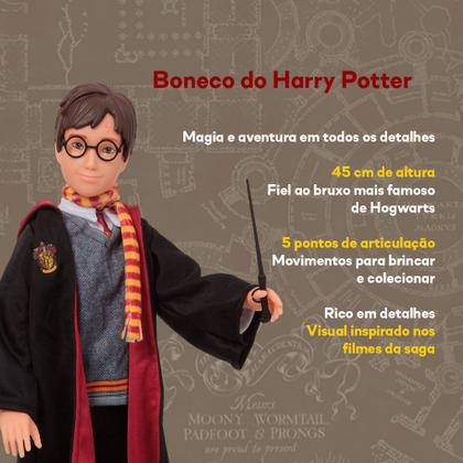 Imagem de Brinquedo Infantil Bruxo Harry Potter Figura Realista Grande
