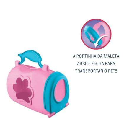 Imagem de Brinquedo Infantil Cachorro  Com Casinha Maleta com alça