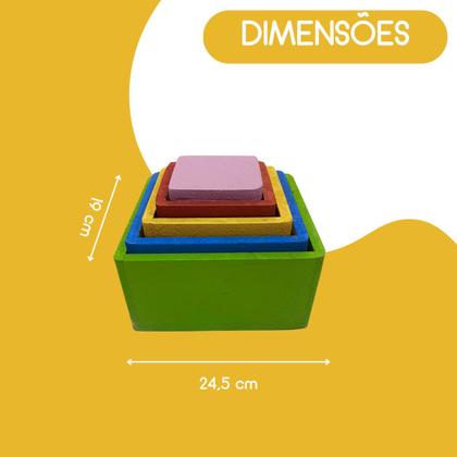 Imagem de Brinquedo Infantil Caixas de Encaixar Brinquedo Montessori