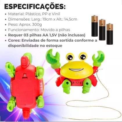 Imagem de Brinquedo Infantil Caranguejo Fujão Com Luzes Som e Movimento