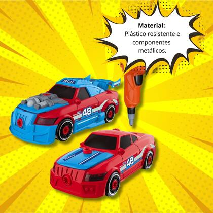 Imagem de Brinquedo Infantil Carrinho BMW Vermelho 2 em 1 com Ferramentas Turbo Tools Multikids - BR2162
