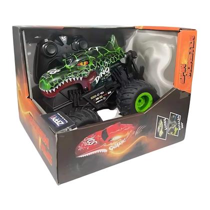 Imagem de Brinquedo Infantil Carrinho LED 7 Spin Monster Verde com Controle Remoto Zippy Toys - 9154