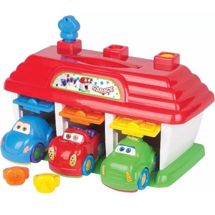 Imagem de Brinquedo Infantil Carrinhos Bebê Com Posto Garagem Caminhão