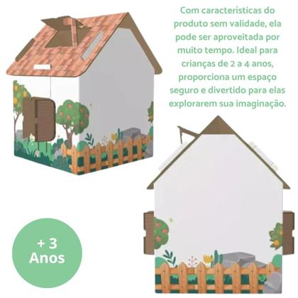 Imagem de Brinquedo Infantil Casa Encantada Papelão Decorada Presente Criança Menino Menina 3 4 anos Decoração