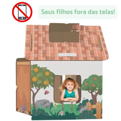 Imagem de Brinquedo Infantil Casa Encantada Papelão Decorada Presente Criança Menino Menina 3 4 anos Decoração