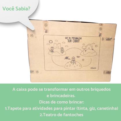 Imagem de Brinquedo Infantil Casa Encantada Papelão Decorada Presente Criança Menino Menina 3 4 anos Decoração