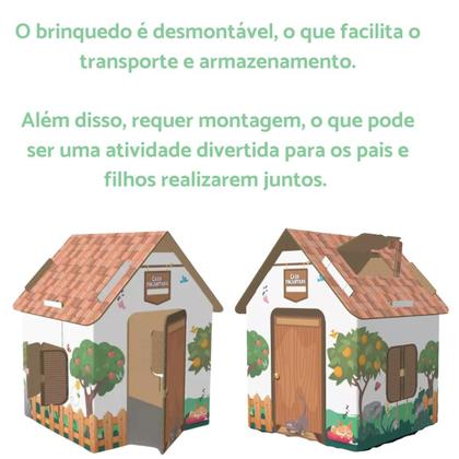 Imagem de Brinquedo Infantil Casa Encantada Papelão Decorada Presente Criança Menino Menina 3 4 anos Decoração