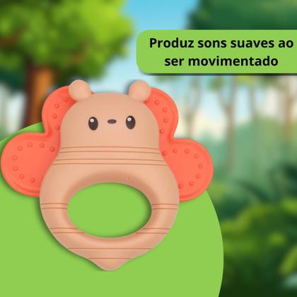 Imagem de Brinquedo Infantil Chocalho Borboleta Rosa Zippy Toys - 10379