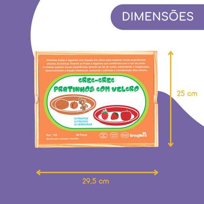 Imagem de Brinquedo Infantil Comidinha Pratinhos com tiras autocolantes Crec Crec