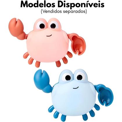 Imagem de Brinquedo Infantil de Banho Caranguejo de Corda Azul 12+m - Buba