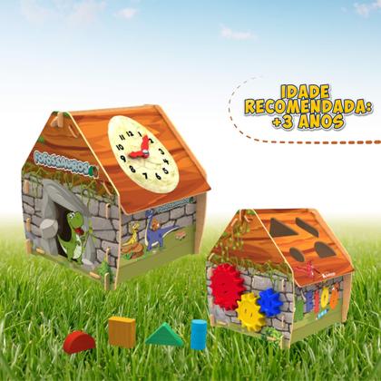 Imagem de Brinquedo Infantil Educativo Casinha Interativa Fofossauros c/ 16 Peças Xalingo - 15343
