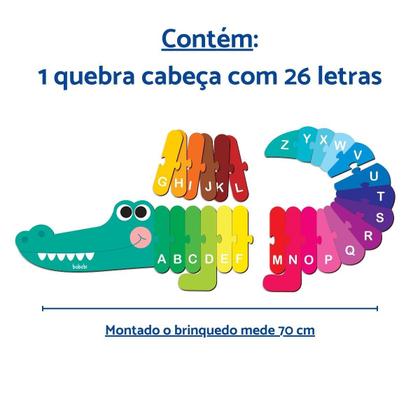 Imagem de Brinquedo Infantil Educativo Quebra Cabeça Alfabetização Jogo Presente Criança 3 4 5 Anos Menino Menina Autismo Autista TEA