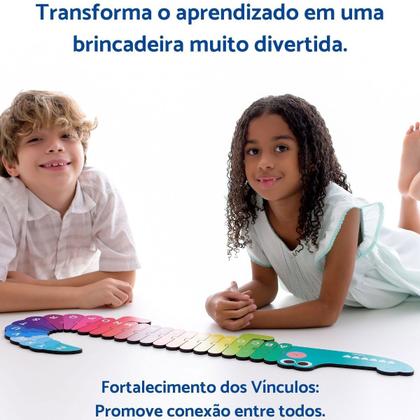 Imagem de Brinquedo Infantil Educativo Quebra Cabeça Alfabetização Jogo Presente Criança 3 4 5 Anos Menino Menina Autismo Autista TEA