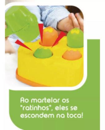 Imagem de Brinquedo Infantil Educativo Rata Tuff Ratinho Bate Martelo