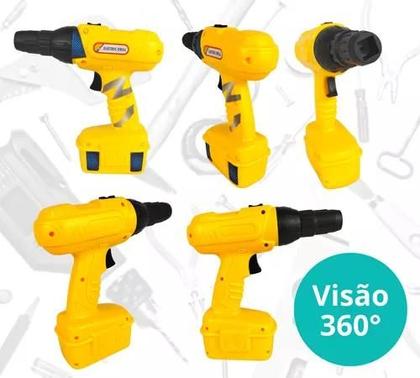Imagem de Brinquedo Infantil Ferramentas Parafusadeira E Furadeira A Pilha