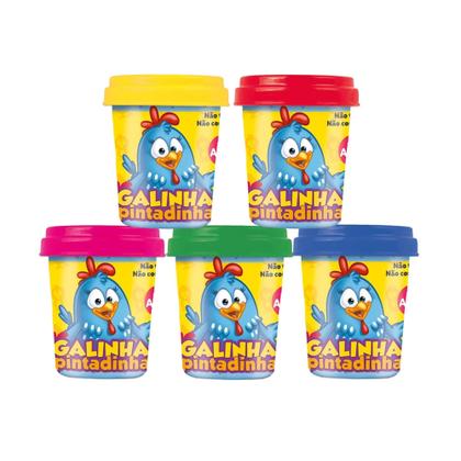Imagem de Brinquedo Infantil Galinha Pintadinha Kit De Massinhas Com 5 Potes Super Toys - 614