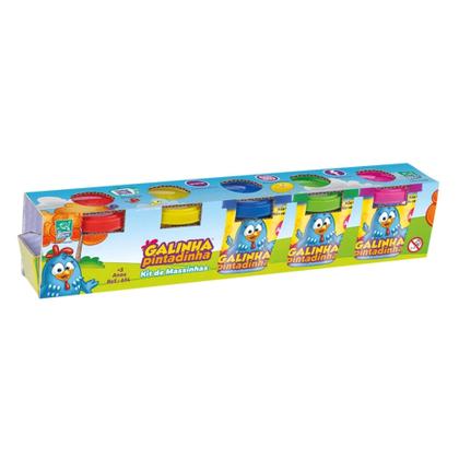 Imagem de Brinquedo Infantil Galinha Pintadinha Kit De Massinhas Com 5 Potes Super Toys - 614