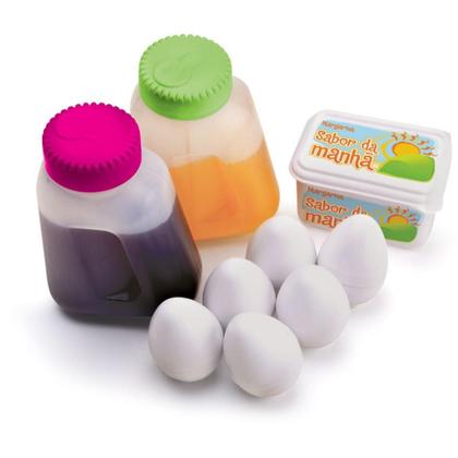 Imagem de Brinquedo Infantil Geladeira Branca e Rosa - Magic Toys