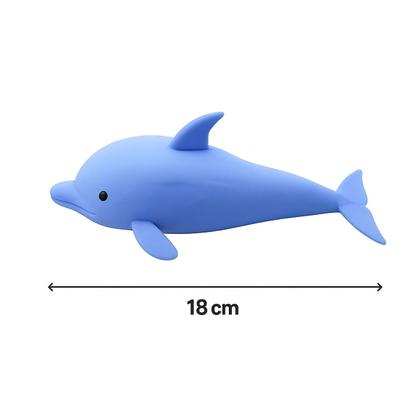 Imagem de Brinquedo Infantil Golfinho de Borracha 18cm Sensorial e Antiestresse