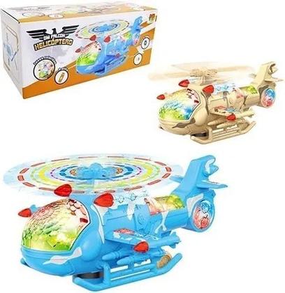 Imagem de Brinquedo Infantil Helicóptero Com Luzes E Som Bate E Volta (Camuflado)