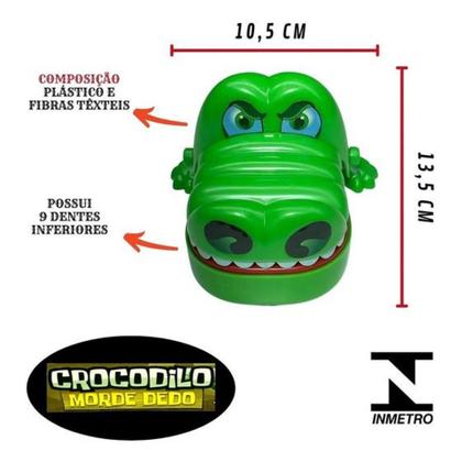 Imagem de Brinquedo Infantil Jacaré Morde Dedo Crocodilo Com Dentes
