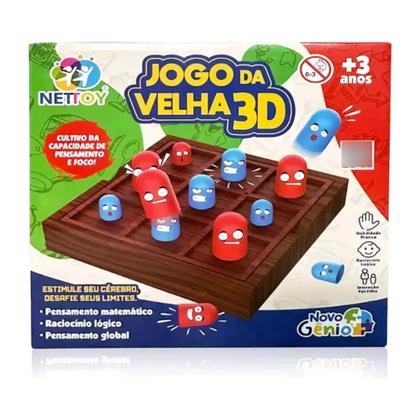 Imagem de Brinquedo Infantil Jogo da Velha 3D Nettoy - 40005