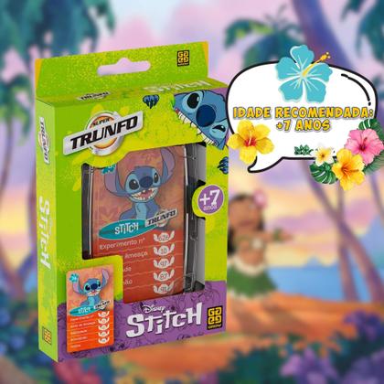 Imagem de Brinquedo Infantil Jogo de Cartas Super Trunfo Stitch Grow - 04688