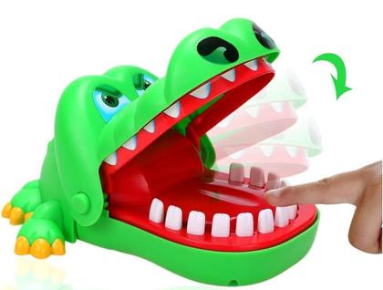 Imagem de Brinquedo Infantil Jogo Do Crocodilo Morde Dedo Desafio Dentista