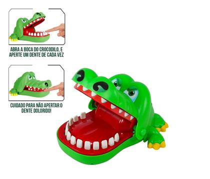 Imagem de Brinquedo Infantil Jogo Do Crocodilo Morde Dedo Desafio Dentista